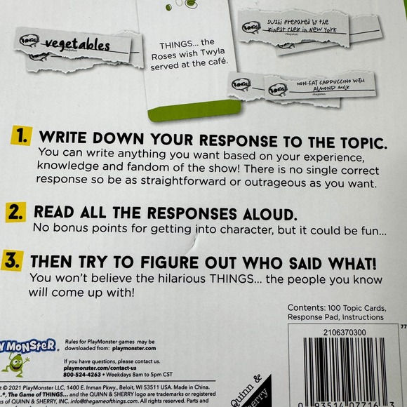 Schitts‎ Creek A Delightful Sampling THINGS... Game 4+ Players New - Picture 6 of 8